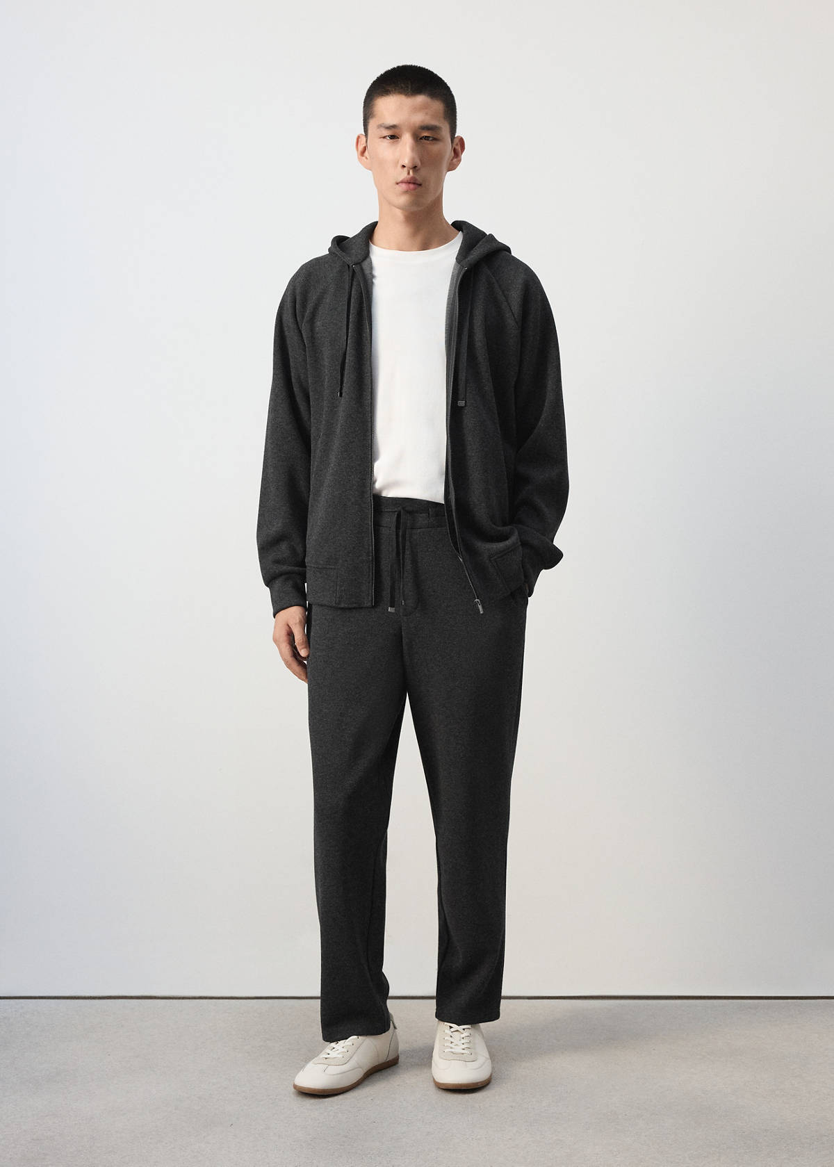 Zipped hoodie — Dark Grey