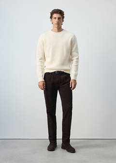 Corduroy regular-fit trousers — Chocolate 2
