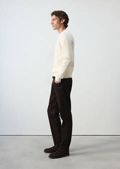Corduroy regular-fit trousers — Chocolate 5