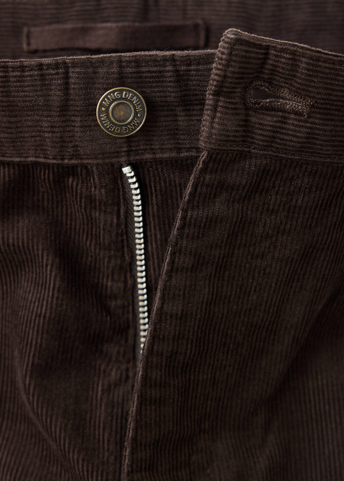 Corduroy regular-fit trousers — Chocolate