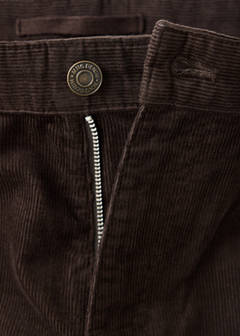 Corduroy regular-fit trousers — Chocolate 8