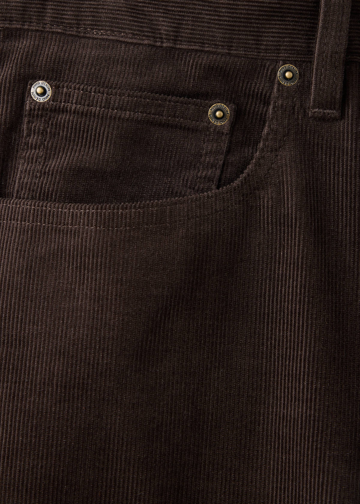 Corduroy regular-fit trousers — Chocolate