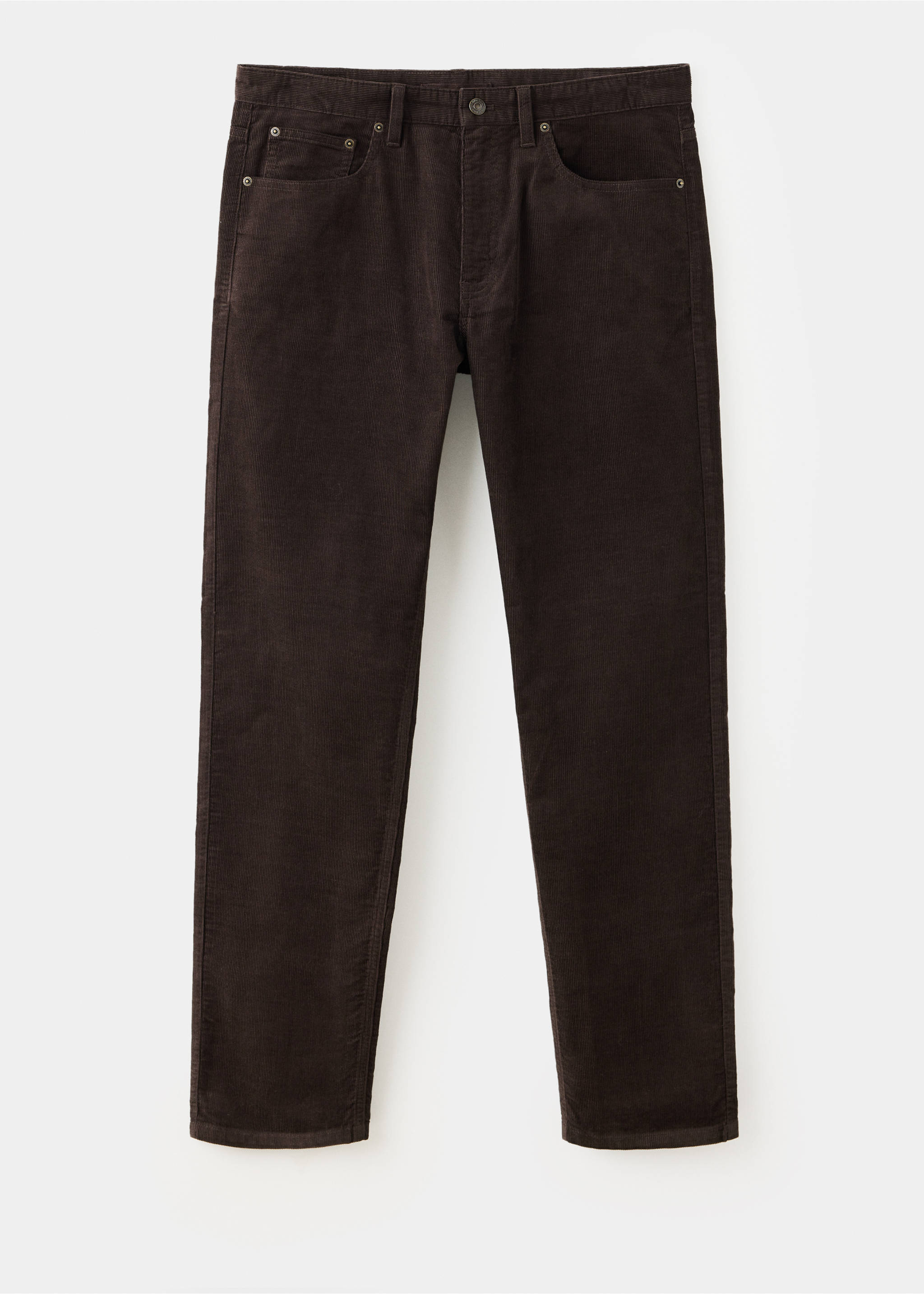 Pantalon velours côtelé regular-fit - Article sans modèle, Chocolat. Ref: 37037900-00.