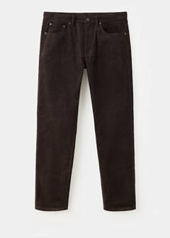 Corduroy regular-fit trousers — Chocolate 7