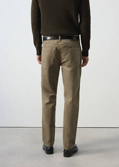 Corduroy regular-fit trousers — Mink Grey 3