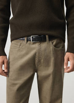 Corduroy regular-fit trousers — Mink Grey 4