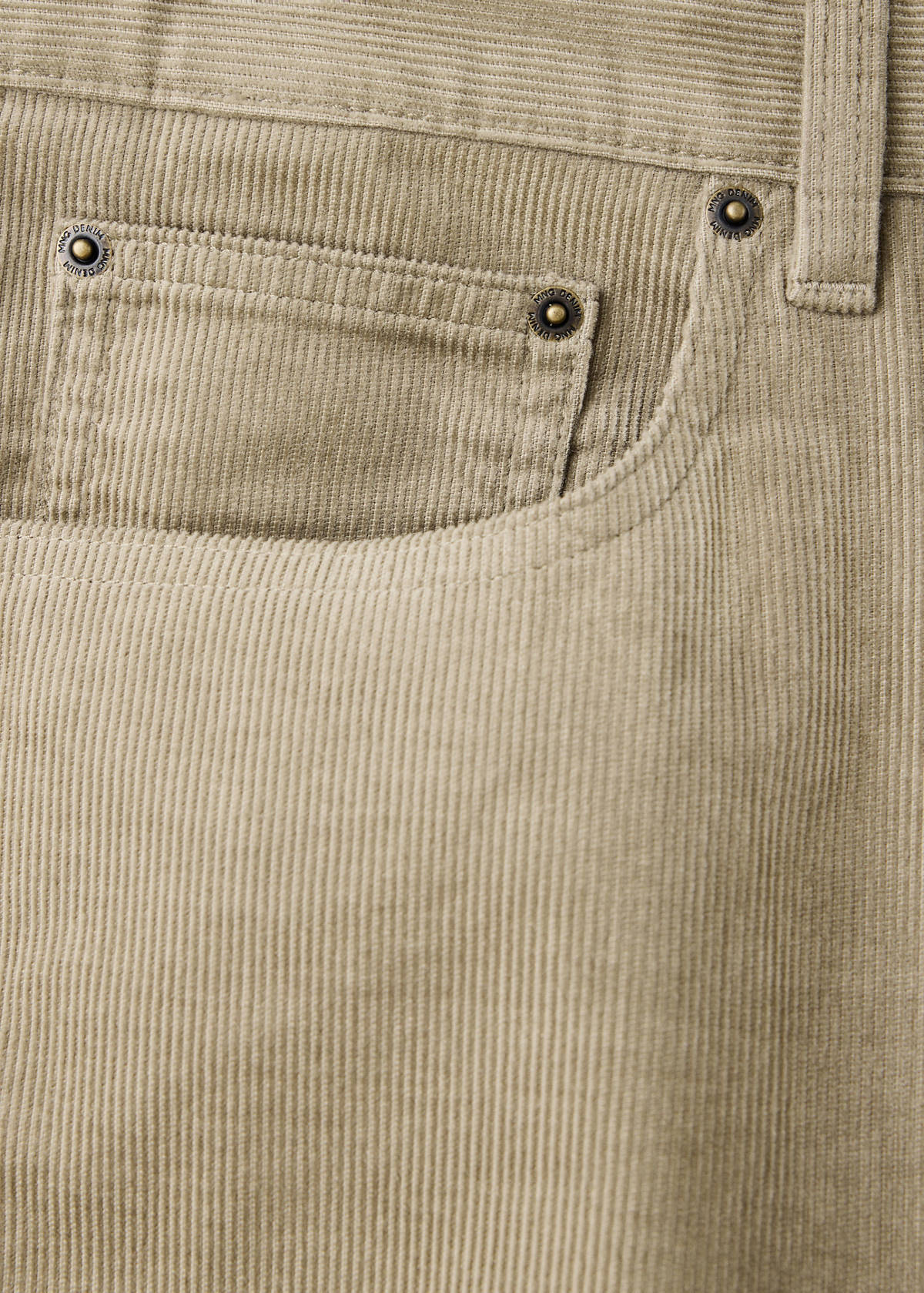 Corduroy regular-fit trousers — Mink Grey
