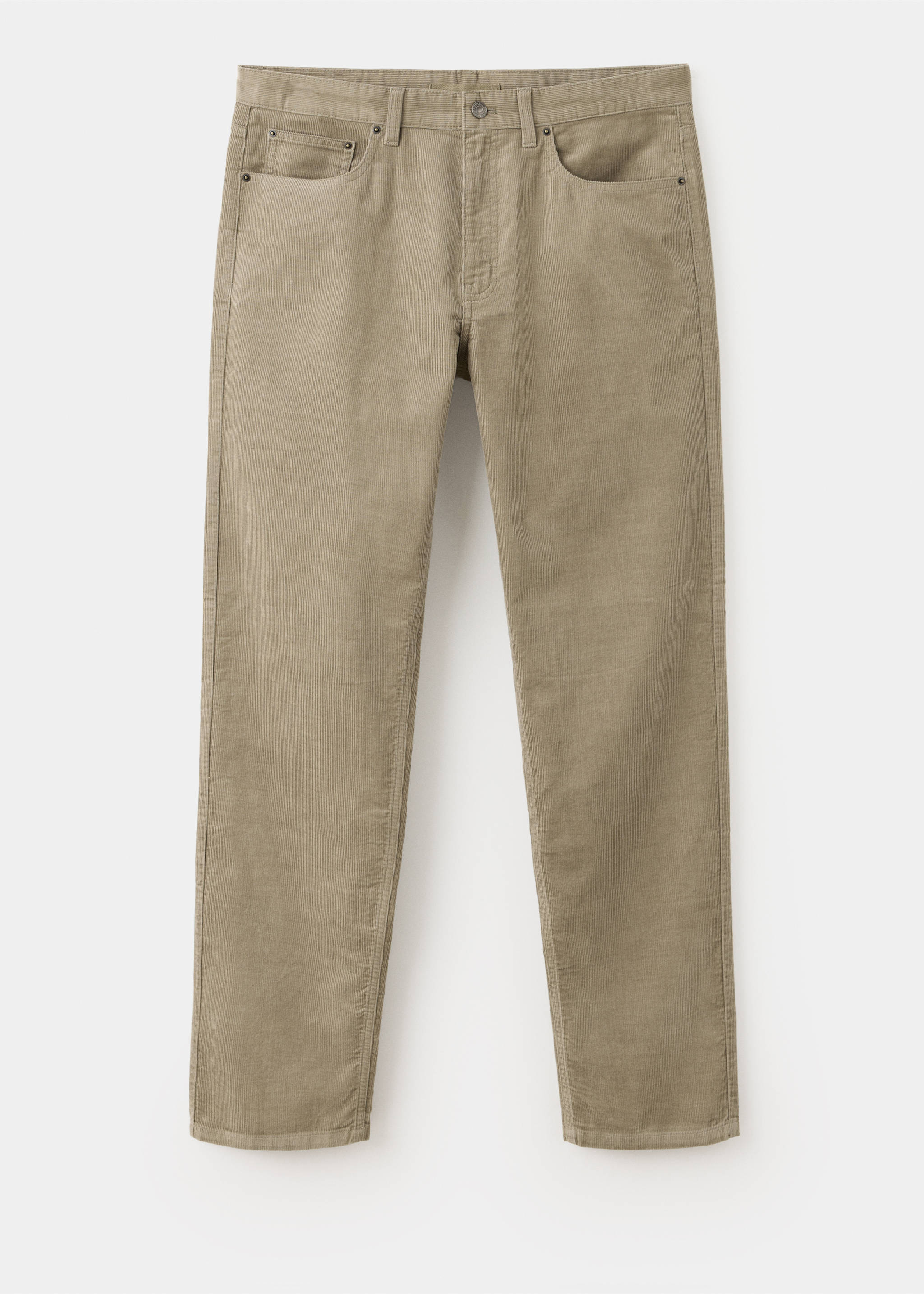 Pantalon velours côtelé regular-fit - Article sans modèle, Gris vison. Ref: 37037900-00.