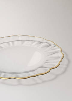 Wavy-edged glass plate — Gold 3