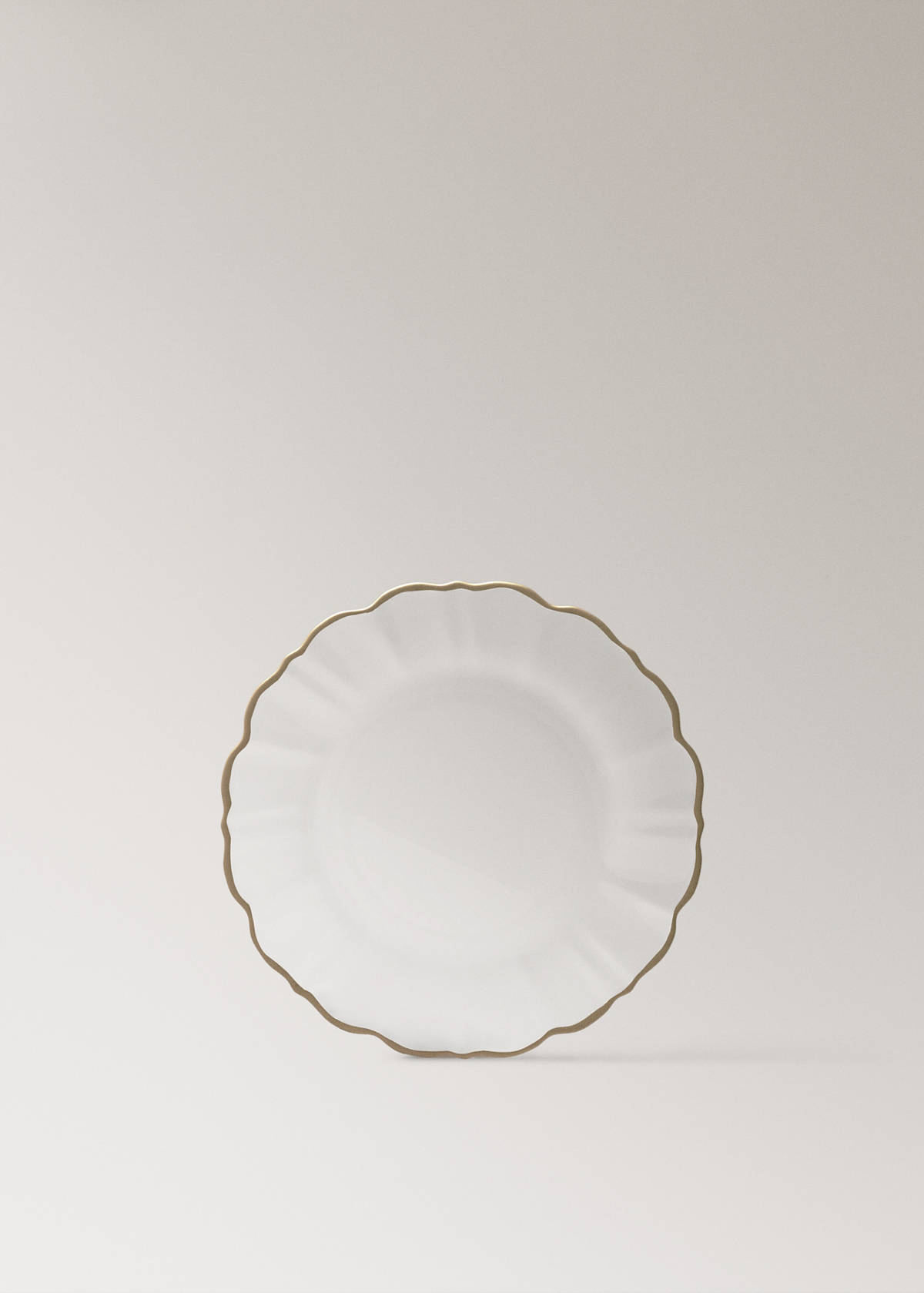 Wavy-edged glass plate — Gold