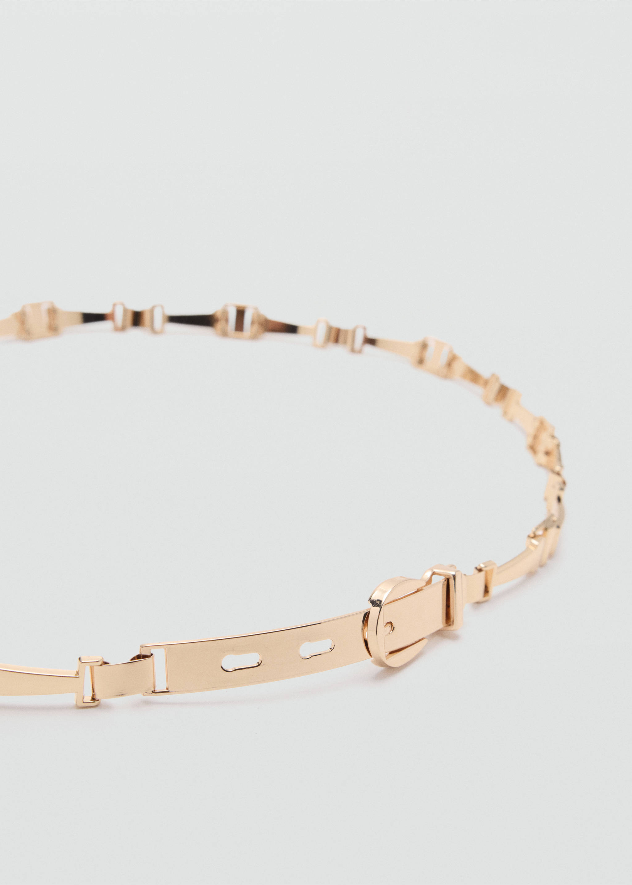 Metal link belt - Medium plane, Gold. Ref: 37037906-00.