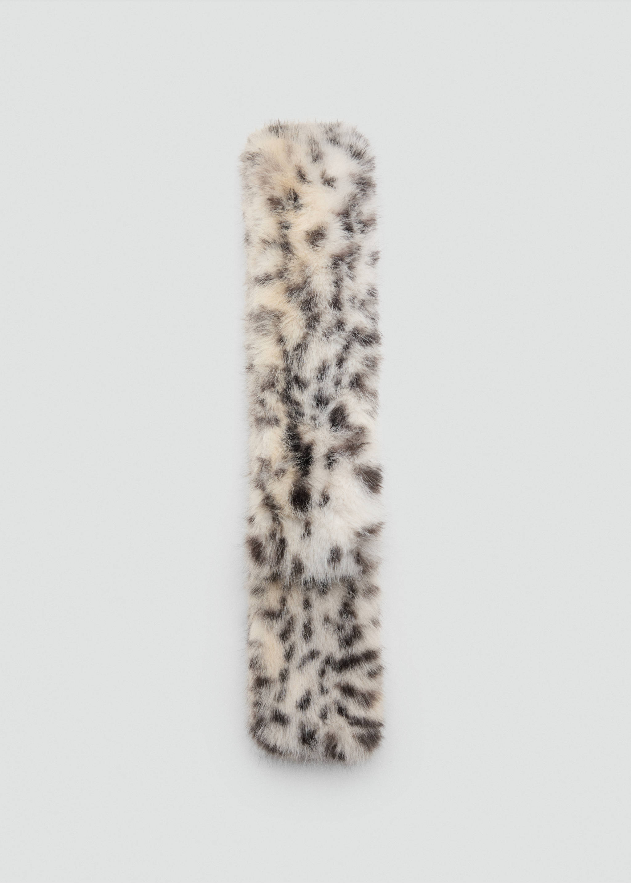 Faux-fur scarf - Article without model, Ecru. Ref: 37037907-00.