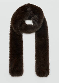 Faux-fur scarf — Chocolate 3
