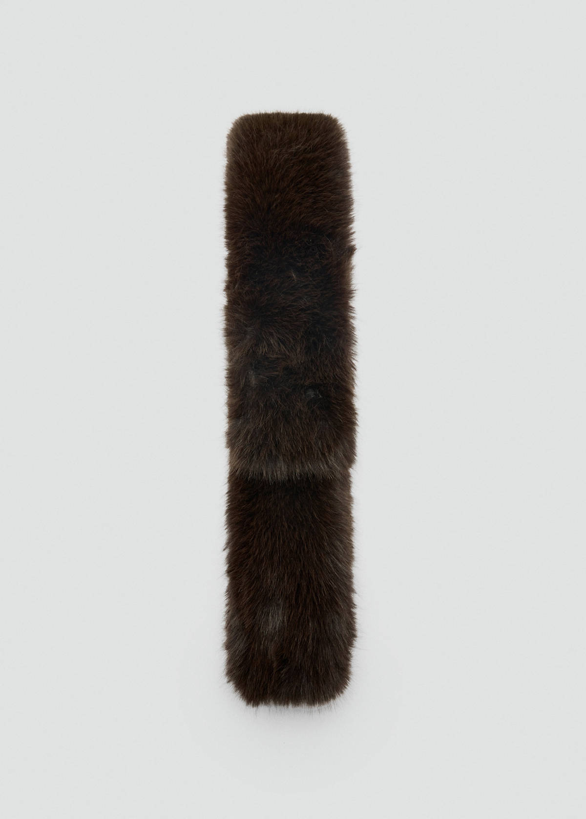 Faux-fur scarf — Chocolate