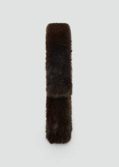 Faux-fur scarf — Chocolate 1