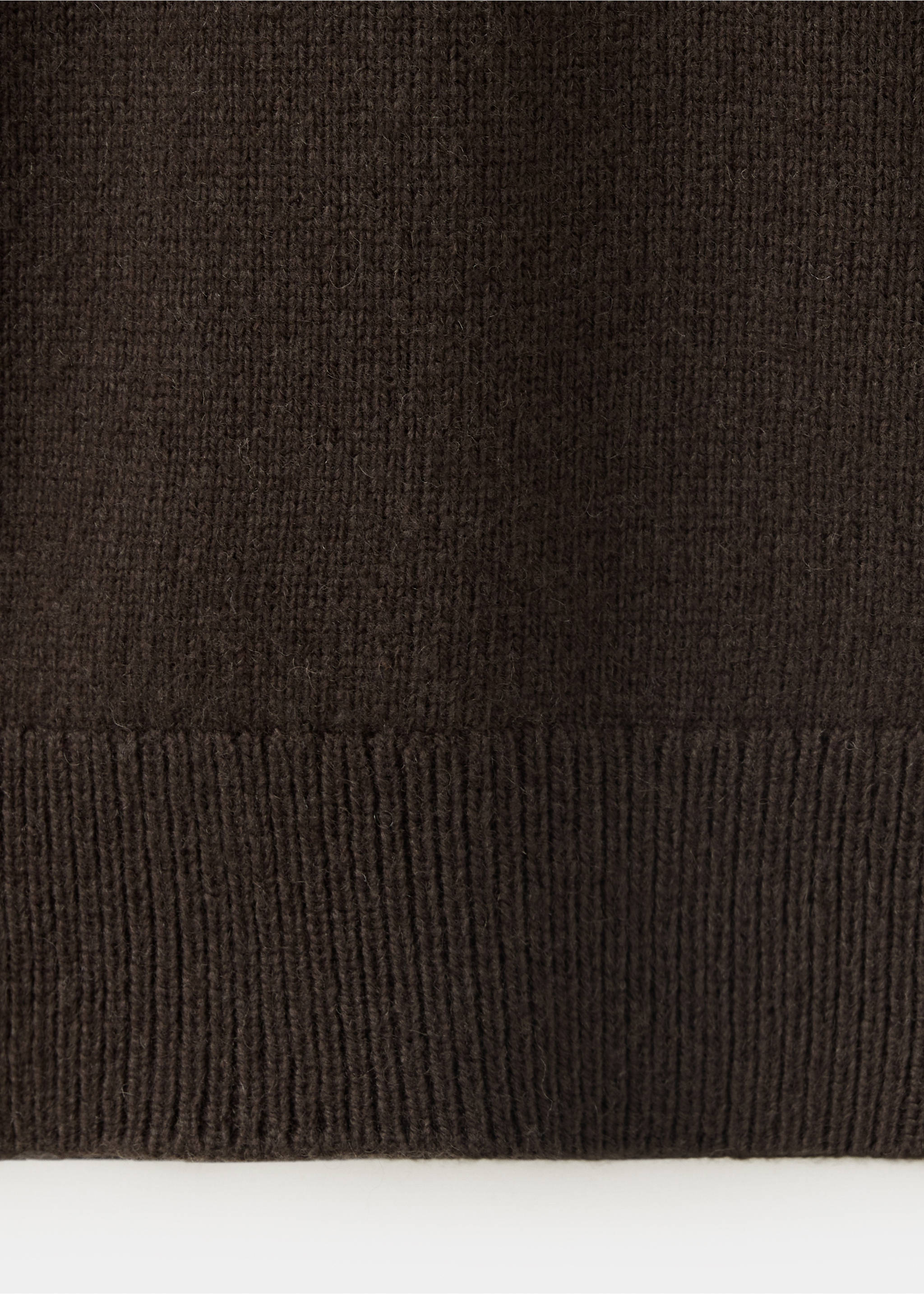 Pull polo en maille mélangée laine et cachemire - Détail de l'article 0, Chocolat. Ref: 37037909-00.
