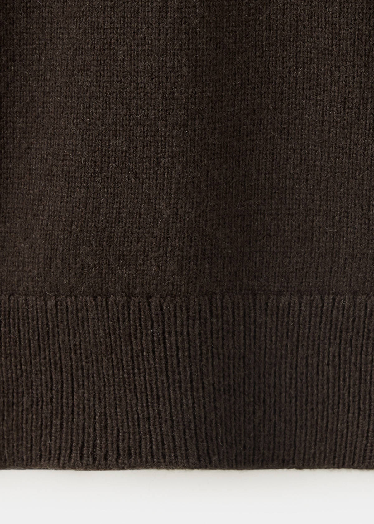 Wool and cashmere blend polo jumper — Chocolate