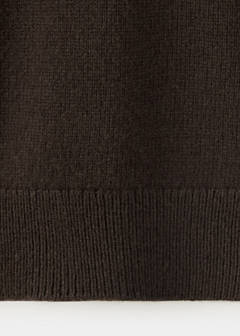 Wool and cashmere blend polo jumper — Chocolate 8