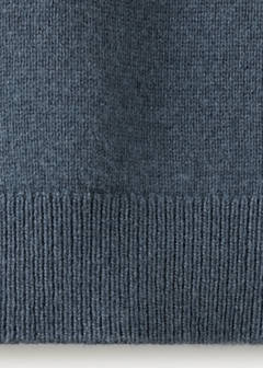 Wool and cashmere blend polo jumper — Indigo Blue 10