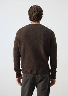 Wool-blend knitted jumper — Chocolate 3