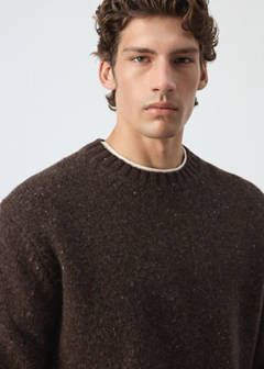Wool-blend knitted jumper — Chocolate 4