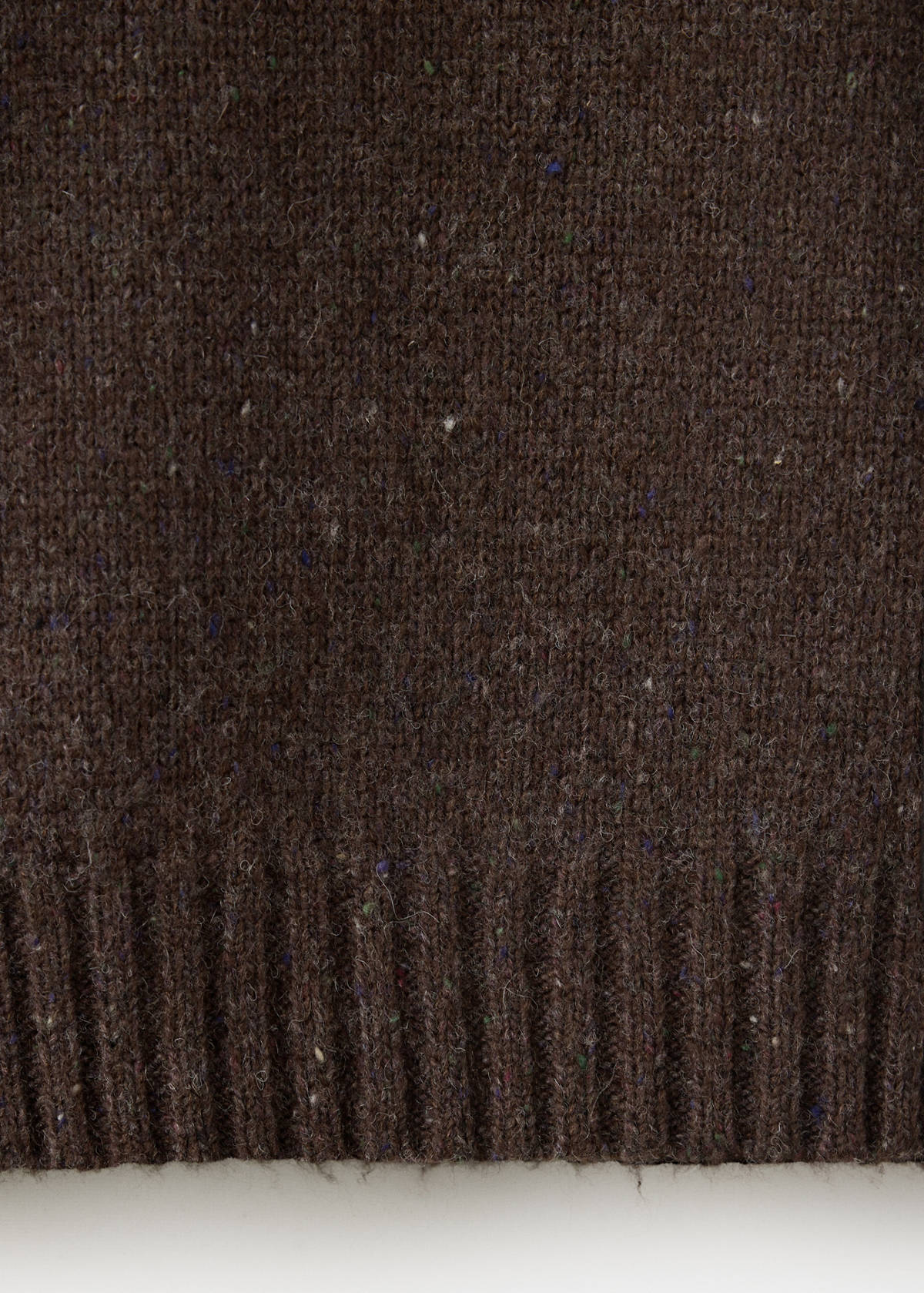 Wool-blend knitted jumper — Chocolate