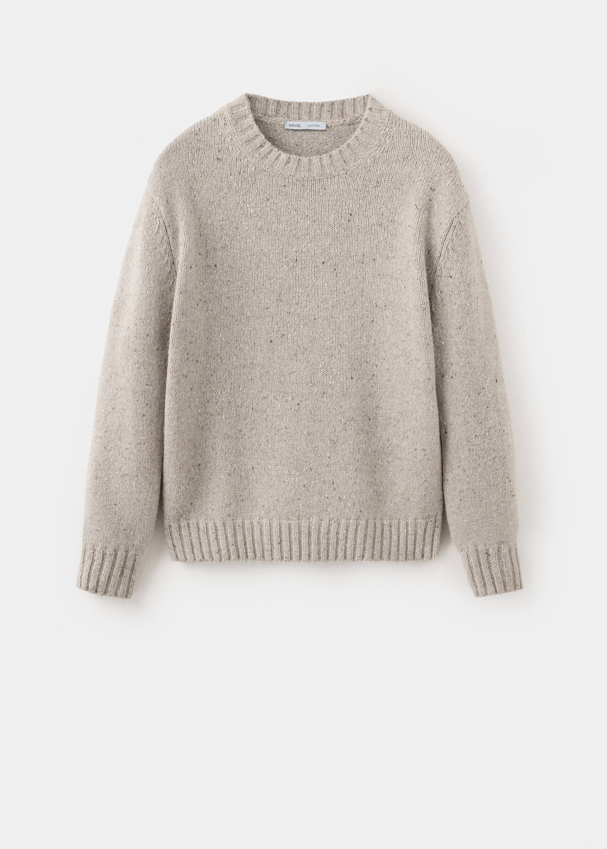 Wool-blend knitted jumper — Medium Brown