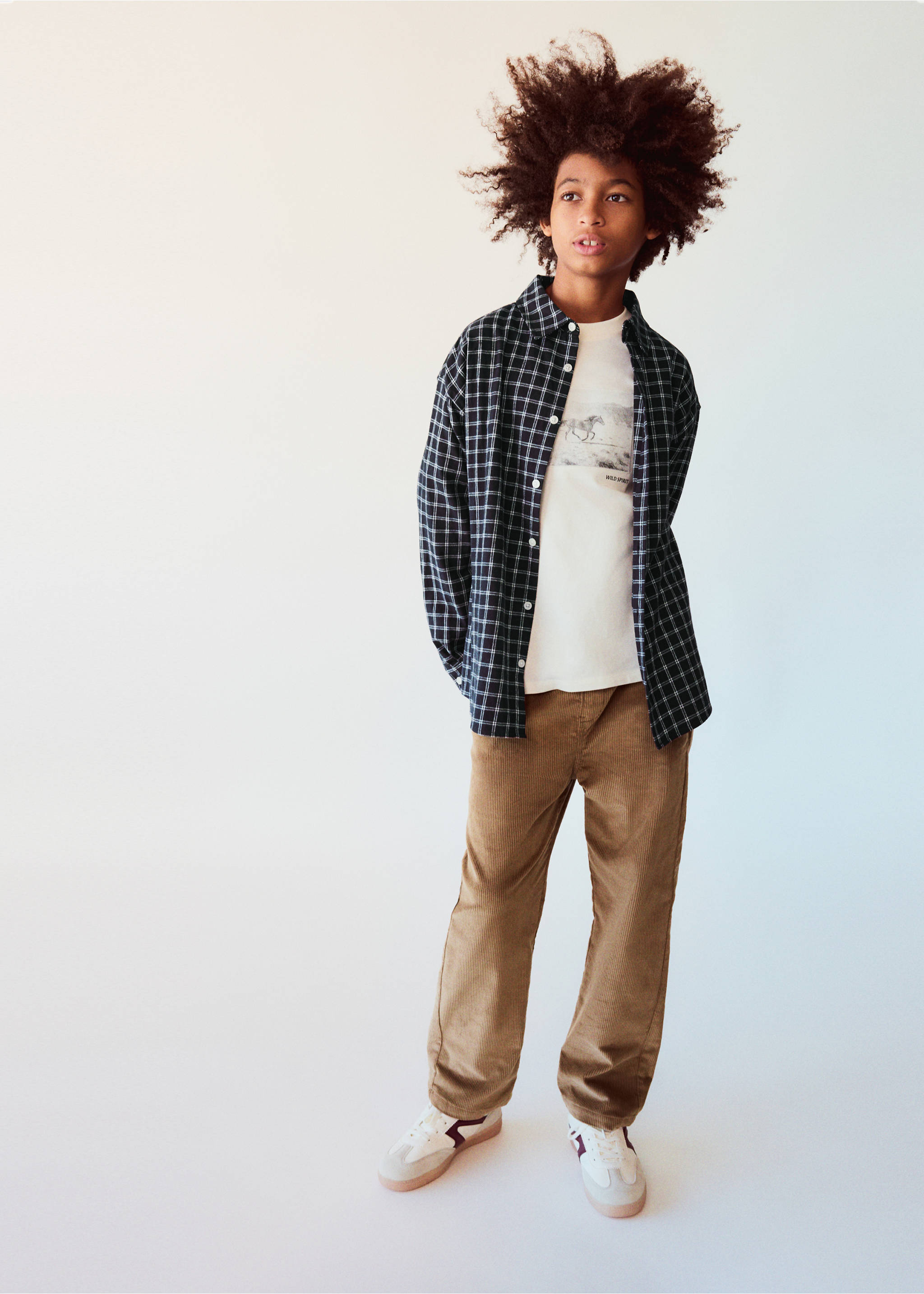 Checked flannel shirt - General plane, Black. Ref: 37037912-00.