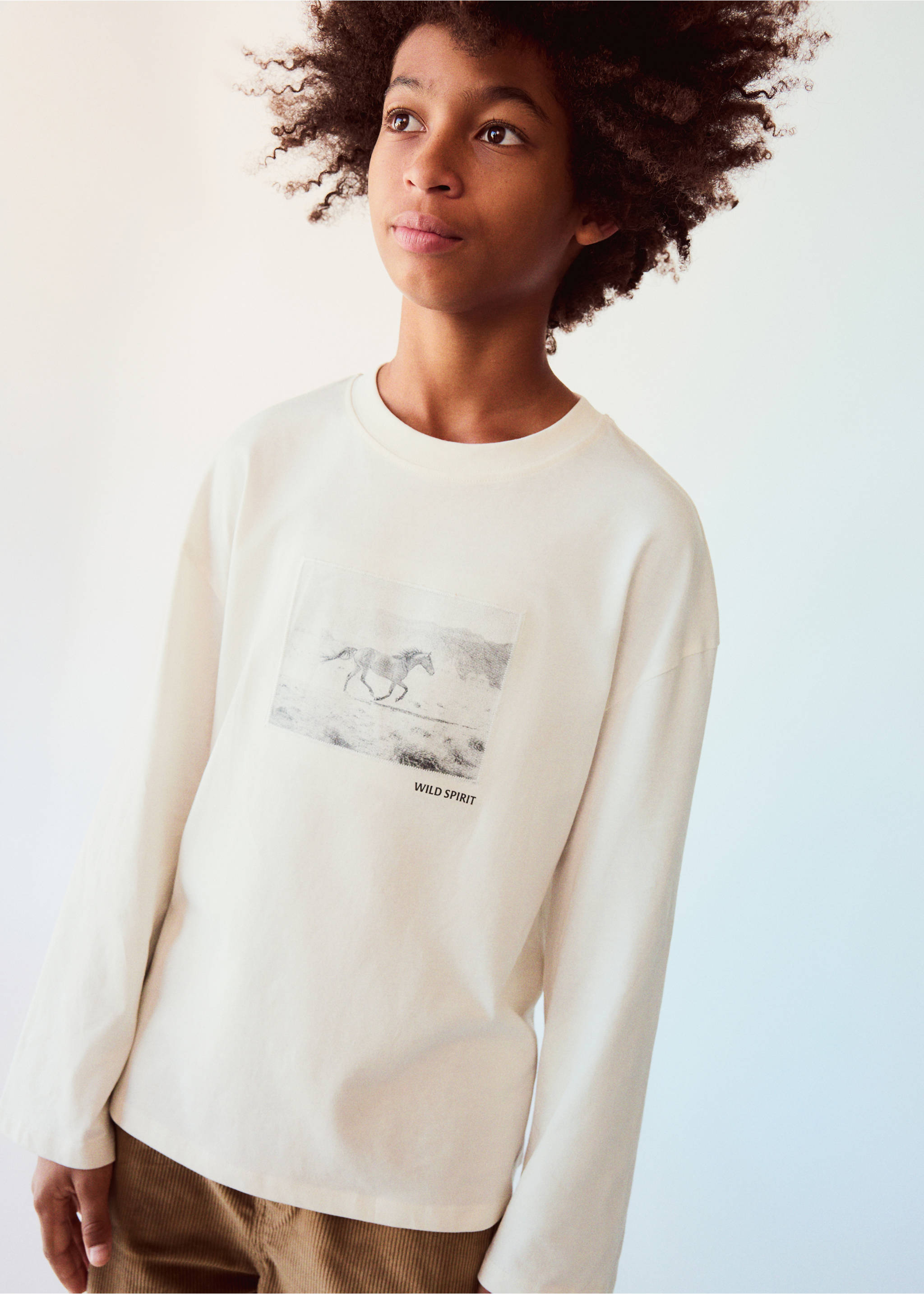 Printed oversize t-shirt - General plane, Off White. Ref: 37037913-00.