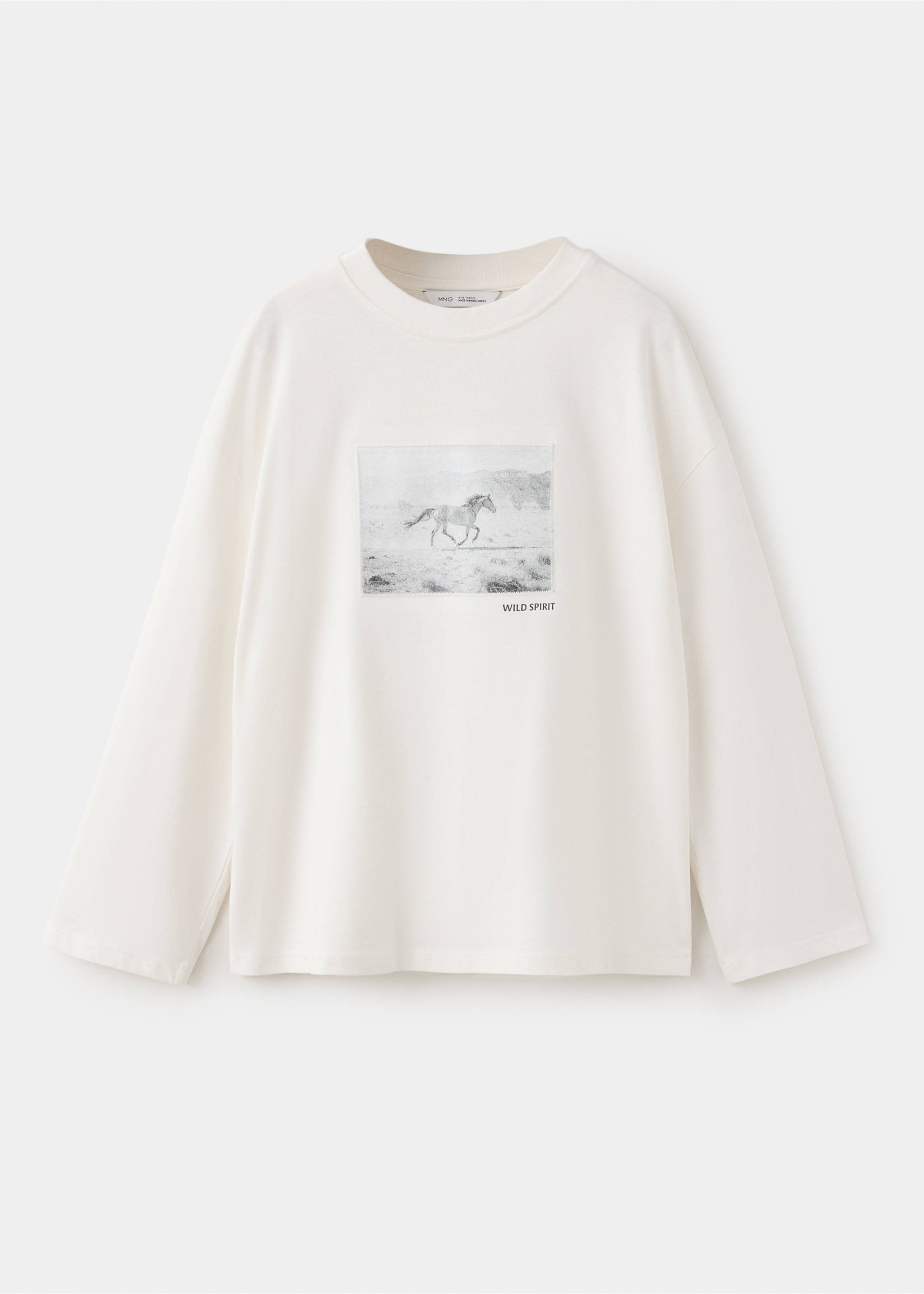Printed oversize t-shirt - Article without model, Off White. Ref: 37037913-00.