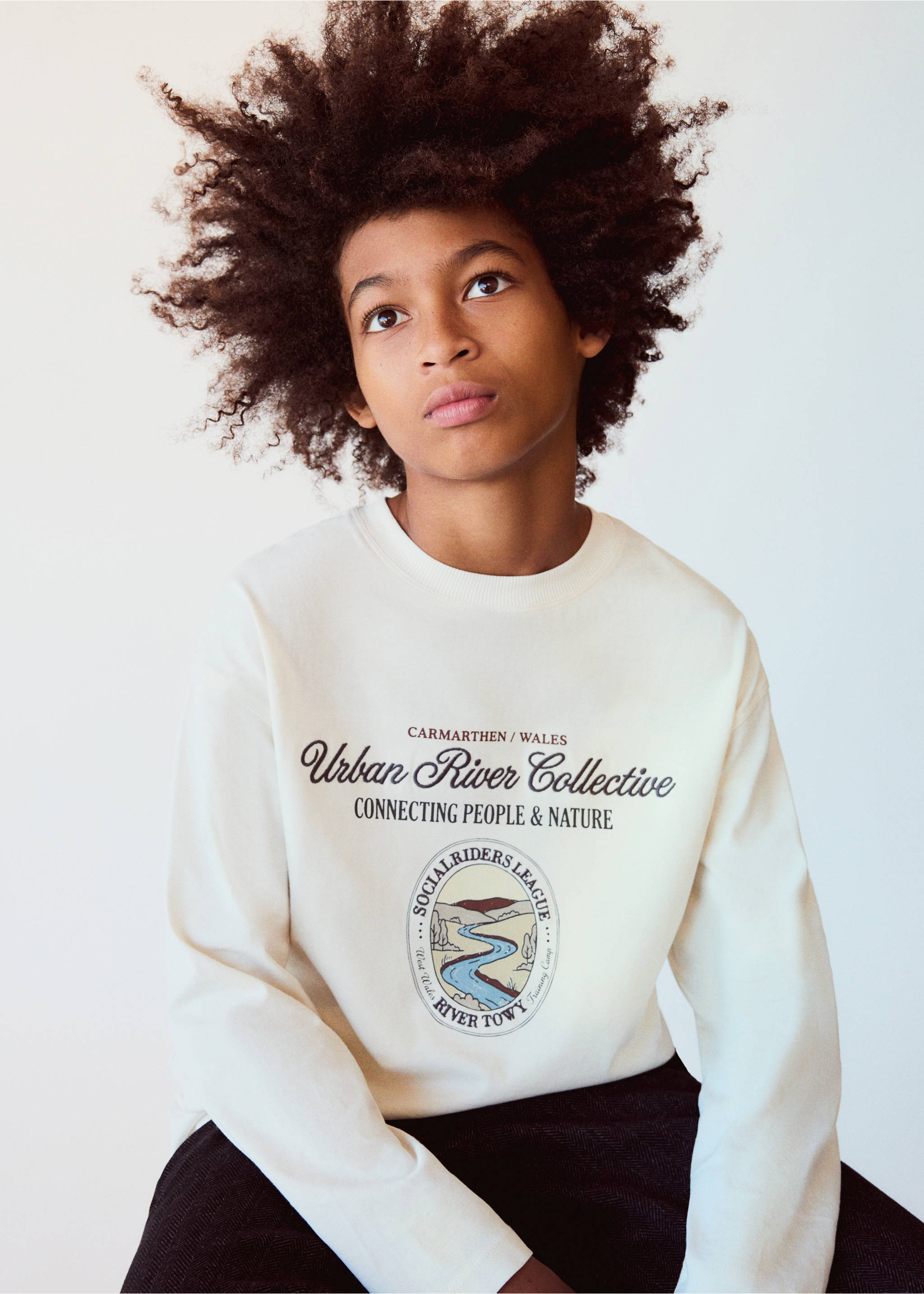 Printed oversize t-shirt - General plane, Off White. Ref: 37037917-00.