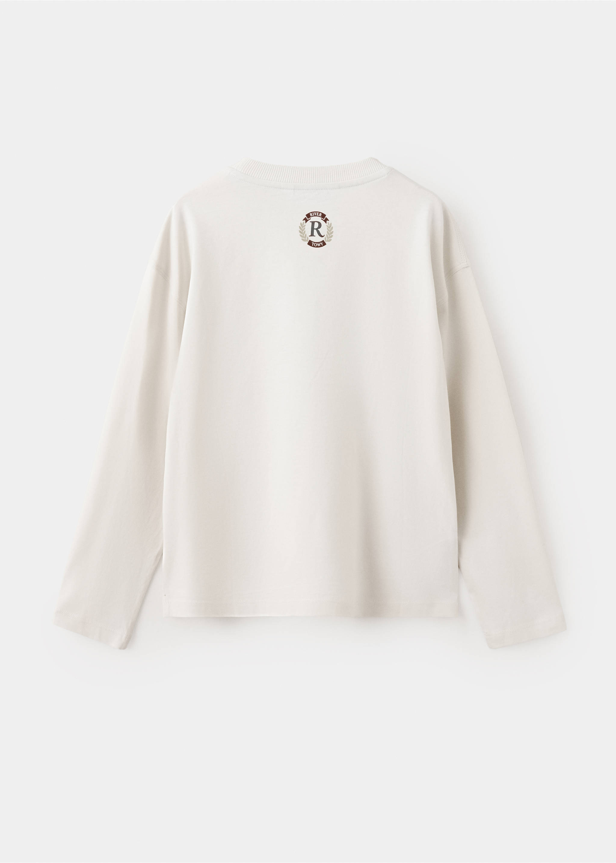 Printed oversize t-shirt - Reverse of the article, Off White. Ref: 37037917-00.
