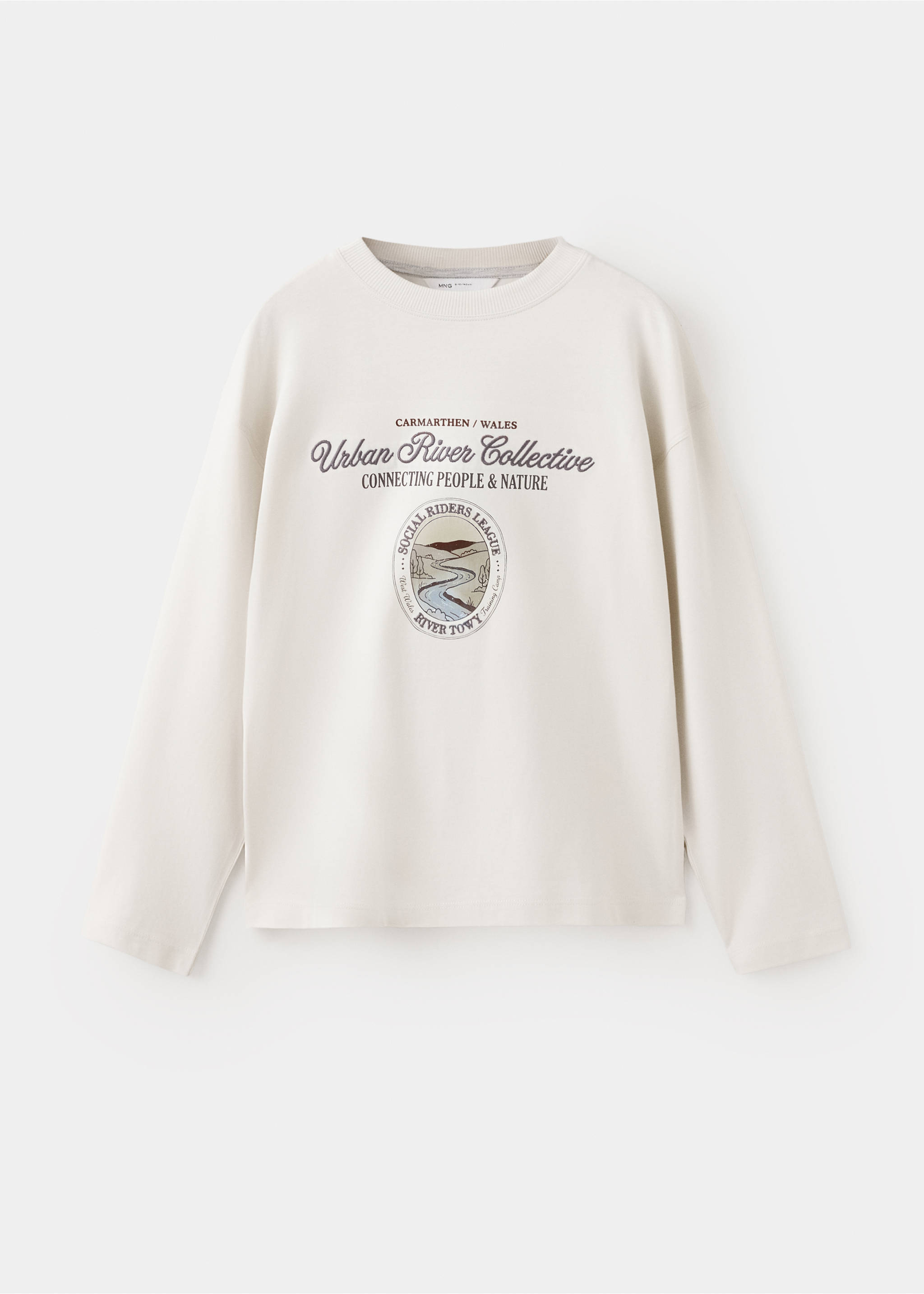 Printed oversize t-shirt - Article without model, Off White. Ref: 37037917-00.