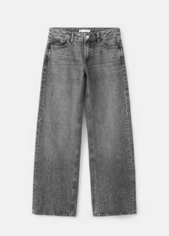 Wide leg jeans with rhinestones — Denim Grey 3