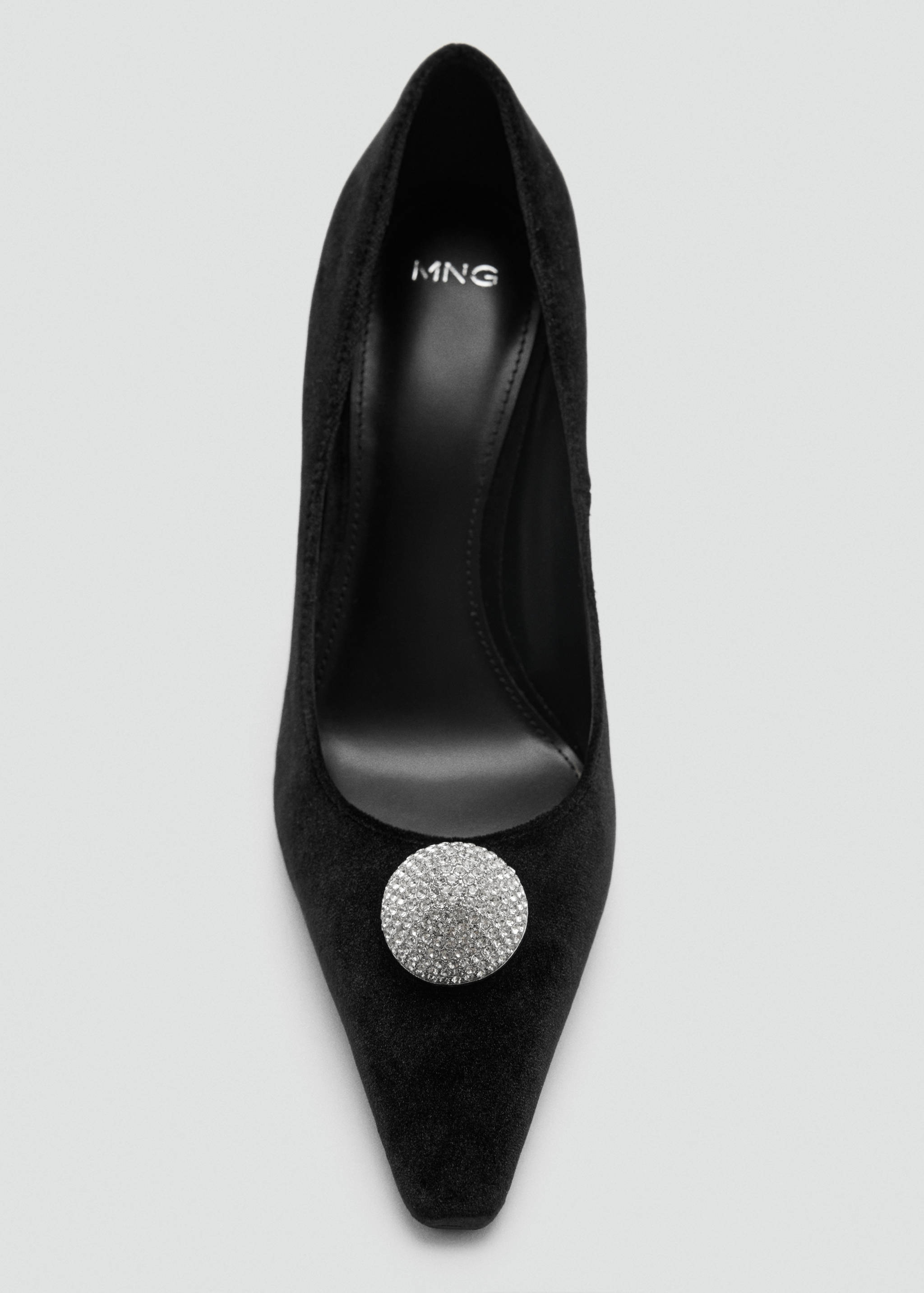 Chaussures à talon en velours avec ornement bijou - Détail de l'article 3