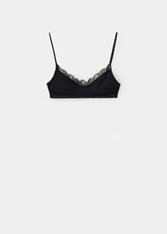 Triangle lace bra — Black 1
