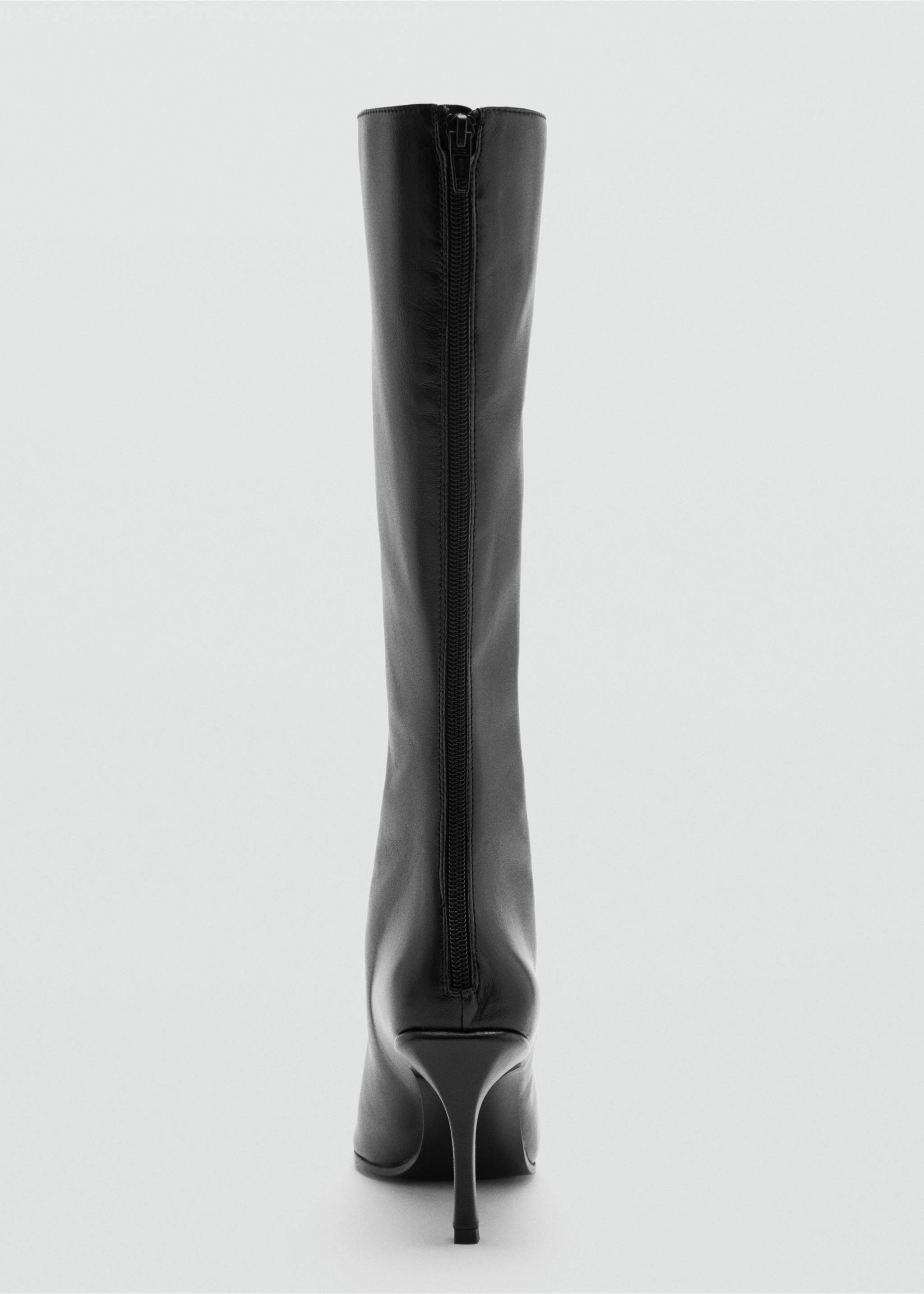Botte en cuir à talon aiguille - Détail de l'article 2, Noir. Ref: 37037935-00.