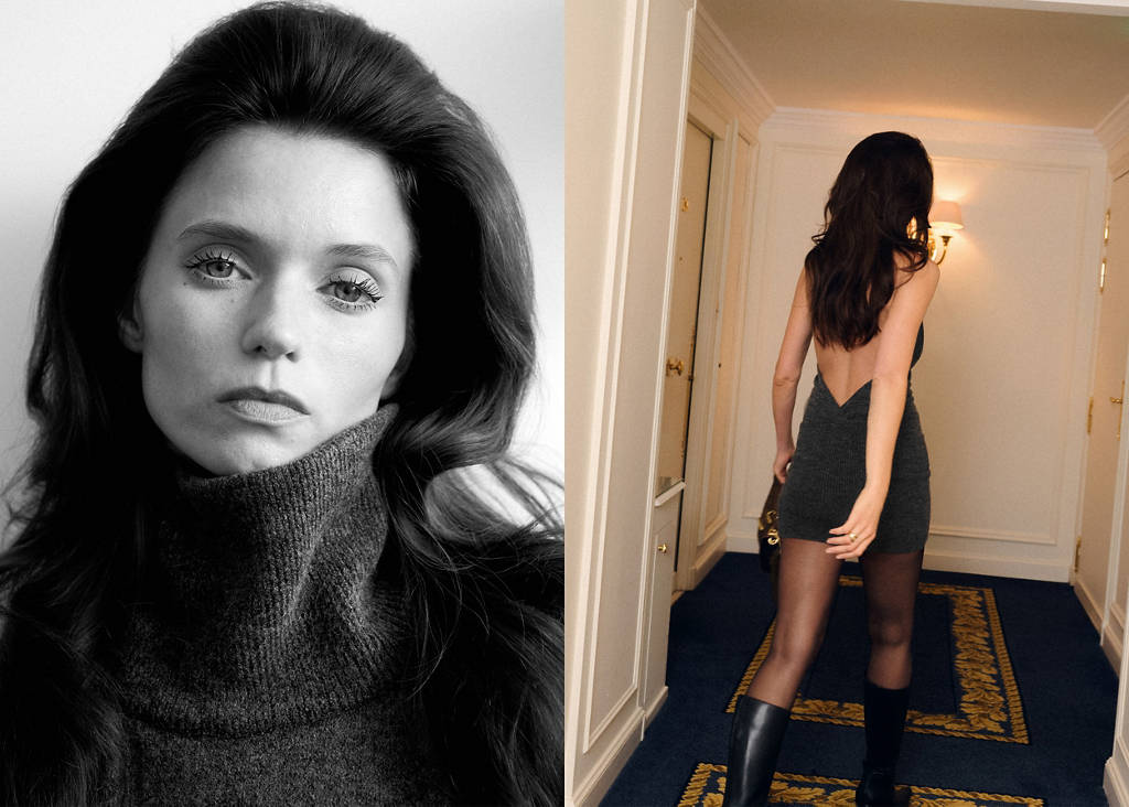 Open-back knitted dress by Mango