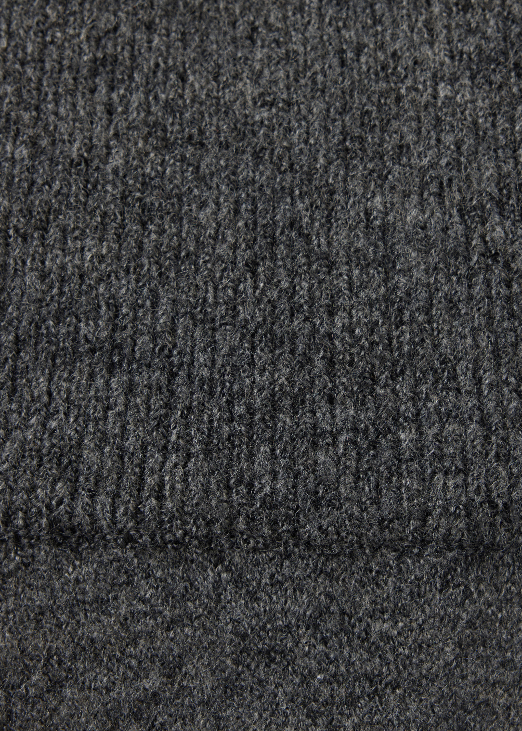 Open-back knitted dress - Details of the article 0, Grey. Ref: 37037938-00.