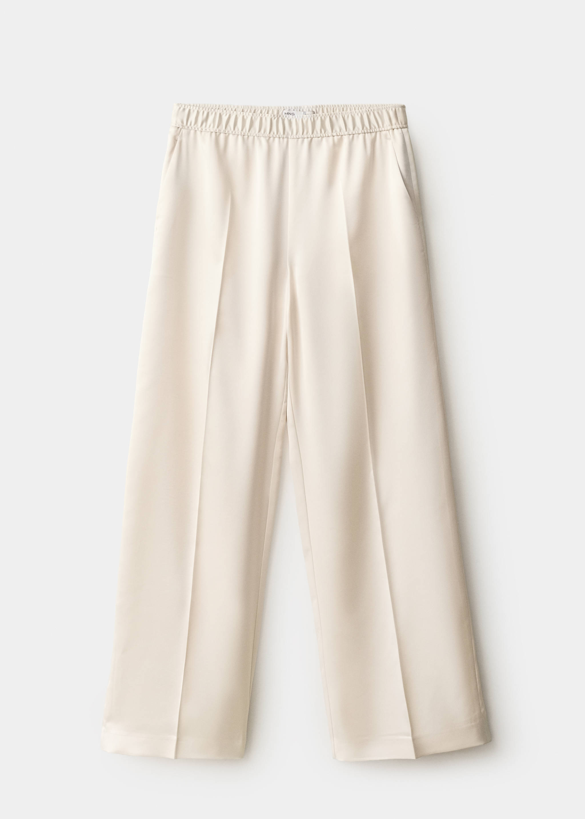 Satin straight-fit trousers - Article without model
