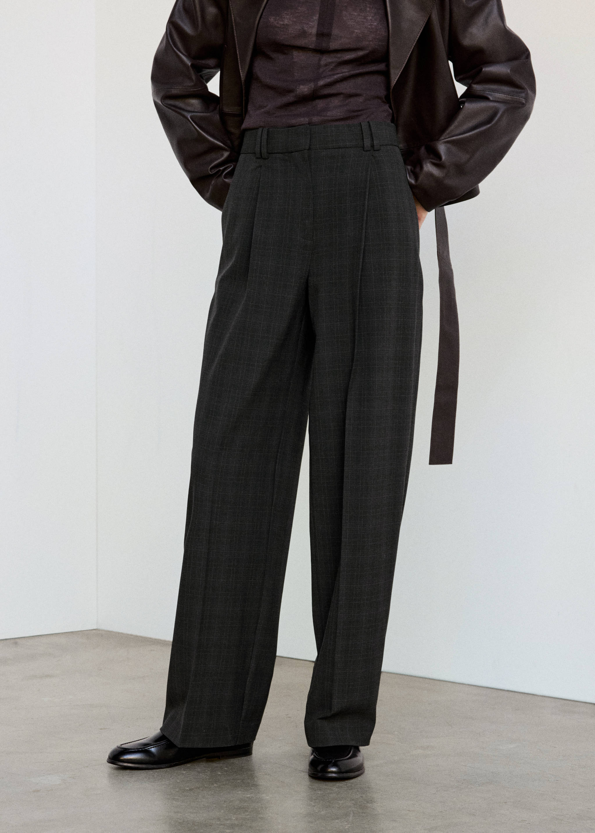 Check suit trousers - Medium plane