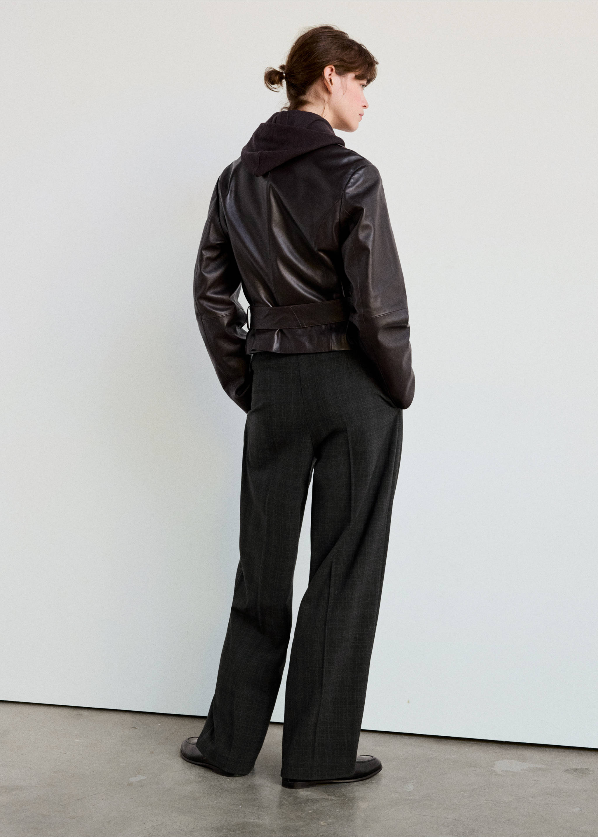 Check suit trousers - Reverse of the article, Brown. Ref: 37037943-01.