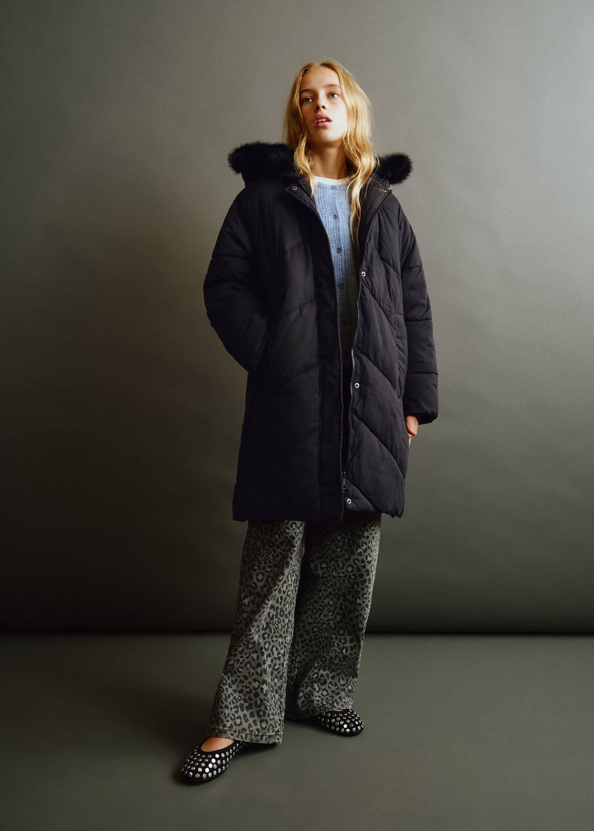Long padded anorak