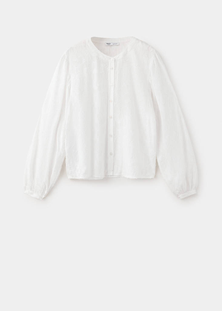 Jacquard texture shirt — Off White