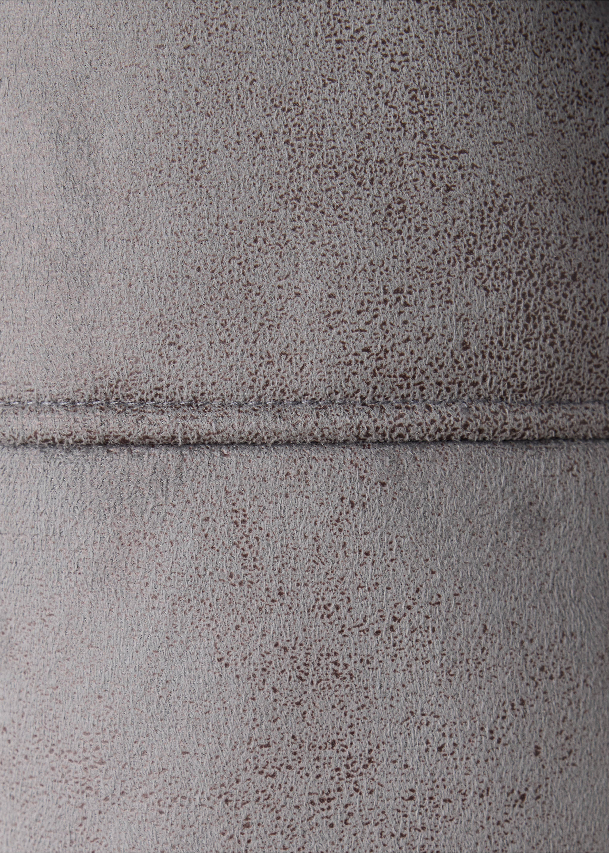 Close-up of brown coat fabric with a textured suede-effect finish., Grey. Ref: 37038282-00.