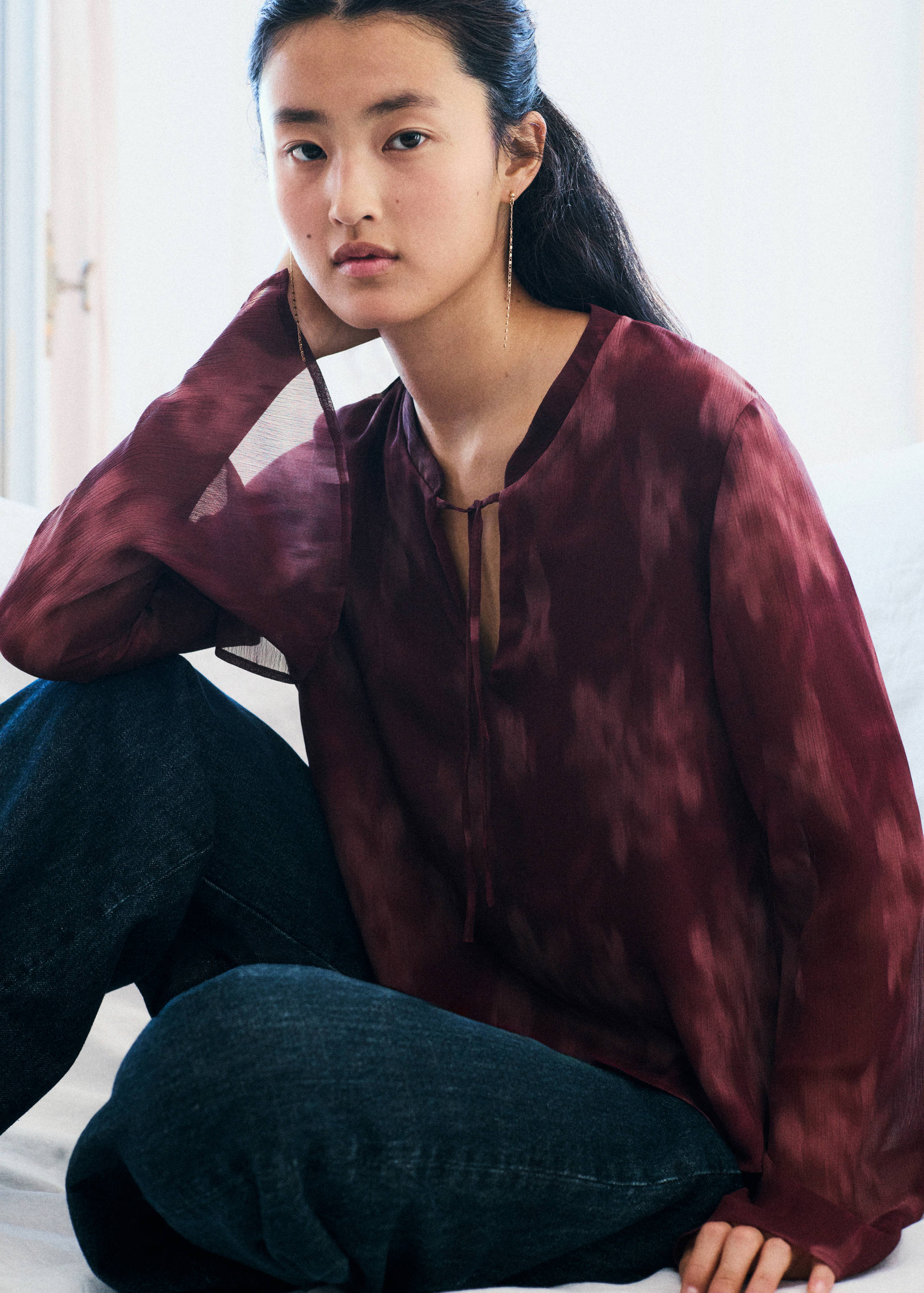 Blusa gasa floral - Plano general