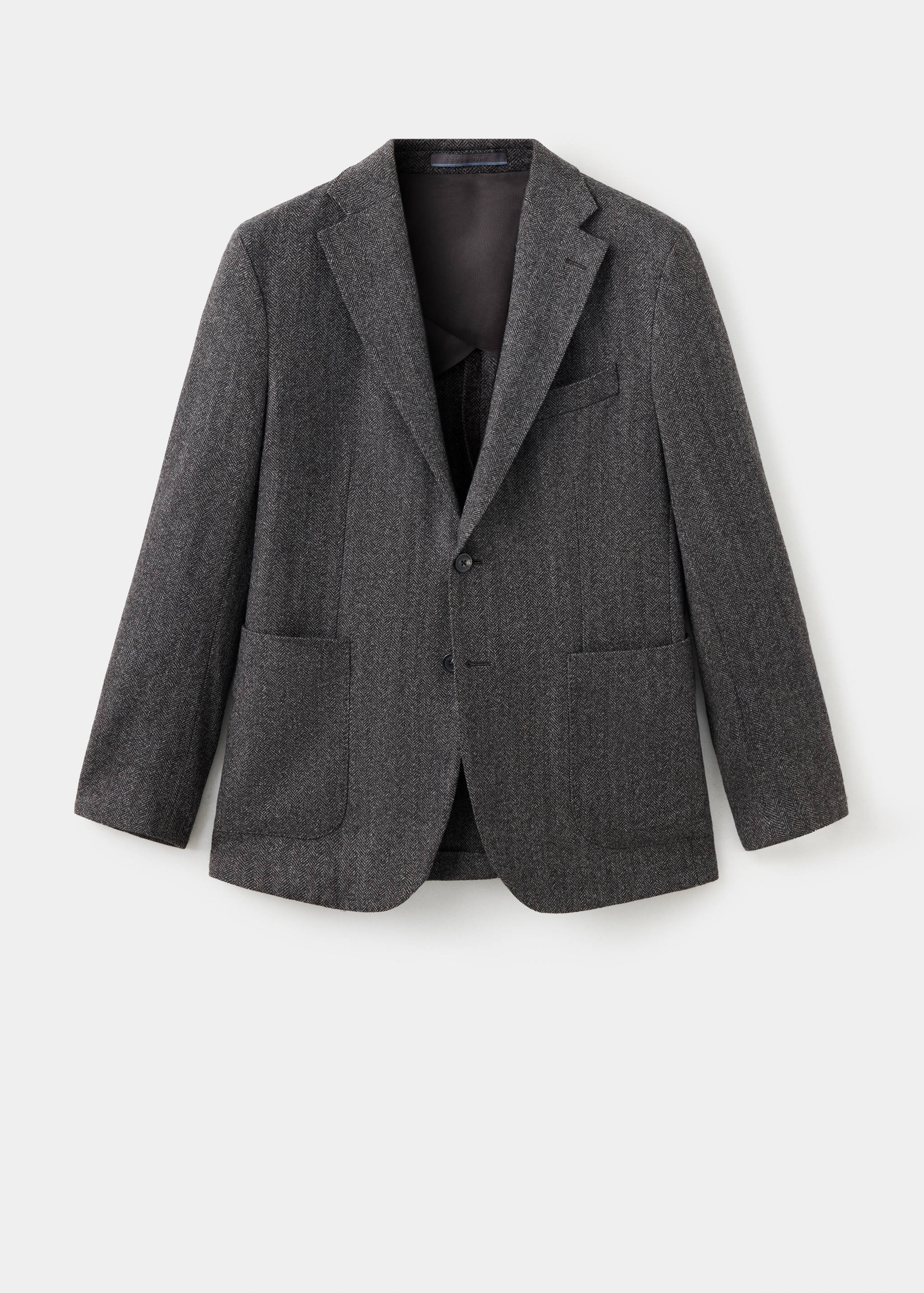Slim-fit wool-blend blazer with pockets - Article without model