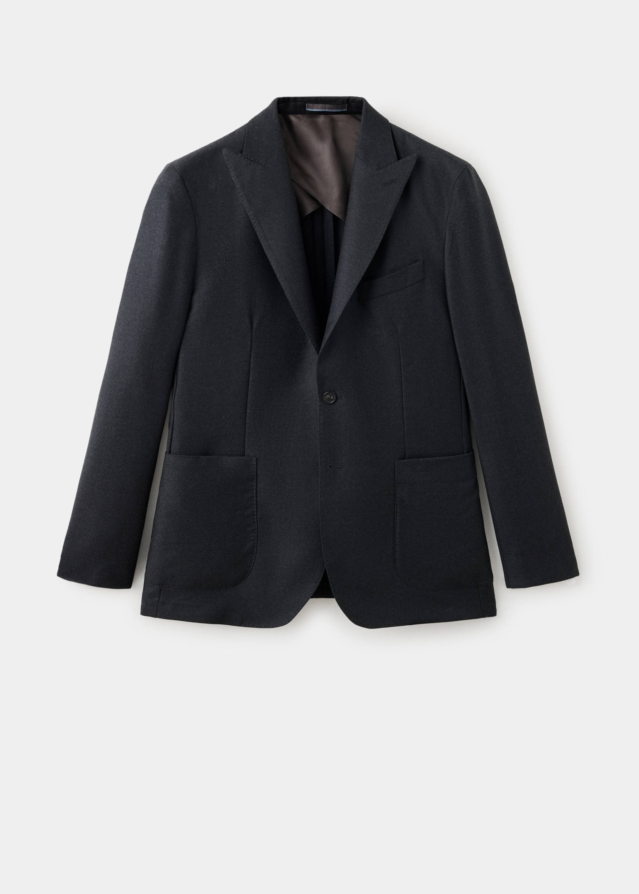 Slim-fit wool jacket with pockets - Article without model