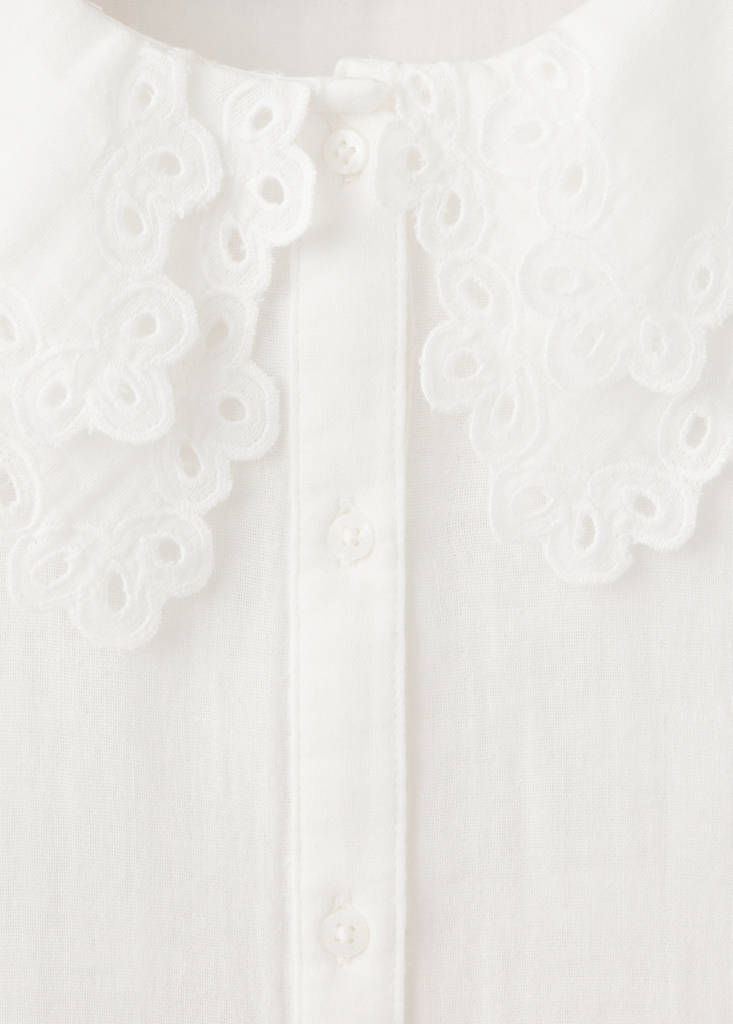 Embroidered baby-doll collar shirt - thumbnail 3