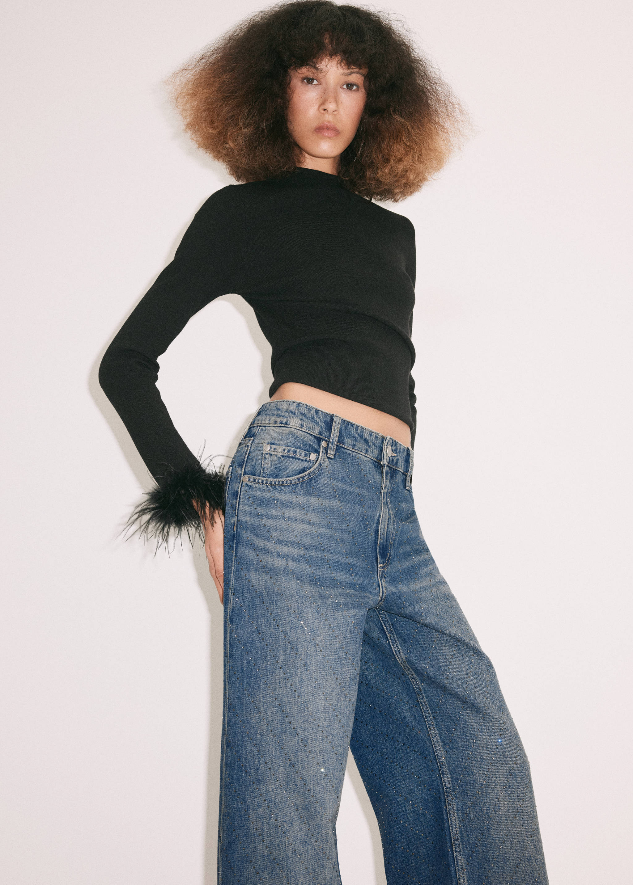 Jeans wide leg brillantes - Detalle del artículo 3